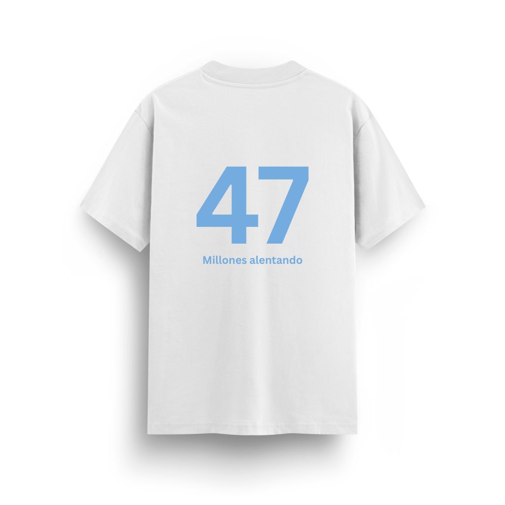 Remera Arg 47M — Blanca vista 2